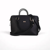 Sienna Luxe Black Leather Handbag